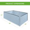 imageBest Choice Products 4x2x2ft Outdoor Metal Raised Garden Bed Deep Root Planter Box for Vegetables Flowers Herbs and Succulents w 119 Gallon Capacity  TaupeMist Blue