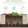 imageBest Choice Products 4x2x2ft Outdoor Metal Raised Garden Bed Deep Root Planter Box for Vegetables Flowers Herbs and Succulents w 119 Gallon Capacity  TaupeBeige