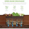 imageBest Choice Products 4x2x2ft Outdoor Metal Raised Garden Bed Deep Root Planter Box for Vegetables Flowers Herbs and Succulents w 119 Gallon Capacity  TaupeWood Grain