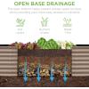 imageBest Choice Products 4x2x2ft Outdoor Metal Raised Garden Bed Deep Root Planter Box for Vegetables Flowers Herbs and Succulents w 119 Gallon Capacity  TaupeTaupe