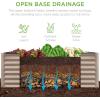 imageBest Choice Products 4x2x2ft Outdoor Metal Raised Garden Bed Deep Root Planter Box for Vegetables Flowers Herbs and Succulents w 119 Gallon Capacity  TaupeTaupe