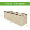 imageBest Choice Products 4x2x2ft Outdoor Metal Raised Garden Bed Deep Root Planter Box for Vegetables Flowers Herbs and Succulents w 119 Gallon Capacity  TaupeBeige