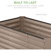 imageBest Choice Products 4x2x2ft Outdoor Metal Raised Garden Bed Deep Root Planter Box for Vegetables Flowers Herbs and Succulents w 119 Gallon Capacity  TaupeTaupe