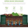 imageBest Choice Products 4x2x2ft Outdoor Metal Raised Garden Bed Deep Root Planter Box for Vegetables Flowers Herbs and Succulents w 119 Gallon Capacity  TaupeDark Green