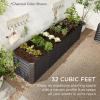 imageBest Choice Products 4x2x2ft Outdoor Metal Raised Garden Bed Deep Root Planter Box for Vegetables Flowers Herbs and Succulents w 119 Gallon Capacity  TaupeTerracotta