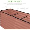imageBest Choice Products 4x2x2ft Outdoor Metal Raised Garden Bed Deep Root Planter Box for Vegetables Flowers Herbs and Succulents w 119 Gallon Capacity  TaupeTerracotta