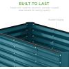imageBest Choice Products 4x2x2ft Outdoor Metal Raised Garden Bed Deep Root Planter Box for Vegetables Flowers Herbs and Succulents w 119 Gallon Capacity  TaupePeacock Blue
