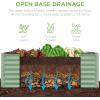 imageBest Choice Products 4x2x2ft Outdoor Metal Raised Garden Bed Deep Root Planter Box for Vegetables Flowers Herbs and Succulents w 119 Gallon Capacity  TaupeSage Green