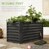 imageBest Choice Products 4x2x2ft Outdoor Metal Raised Garden Bed Deep Root Planter Box for Vegetables Flowers Herbs and Succulents w 119 Gallon Capacity  TaupeBeige