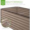 imageBest Choice Products 4x2x2ft Outdoor Metal Raised Garden Bed Deep Root Planter Box for Vegetables Flowers Herbs and Succulents w 119 Gallon Capacity  TaupeTaupe