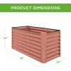 imageBest Choice Products 4x2x2ft Outdoor Metal Raised Garden Bed Deep Root Planter Box for Vegetables Flowers Herbs and Succulents w 119 Gallon Capacity  TaupeTerracotta
