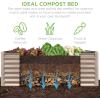 imageBest Choice Products 4x2x2ft Outdoor Metal Raised Garden Bed Deep Root Planter Box for Vegetables Flowers Herbs and Succulents w 119 Gallon Capacity  TaupeTaupe