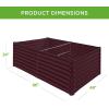 imageBest Choice Products 4x2x2ft Outdoor Metal Raised Garden Bed Deep Root Planter Box for Vegetables Flowers Herbs and Succulents w 119 Gallon Capacity  TaupeBurgundy