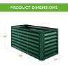 imageBest Choice Products 4x2x2ft Outdoor Metal Raised Garden Bed Deep Root Planter Box for Vegetables Flowers Herbs and Succulents w 119 Gallon Capacity  TaupeDark Green