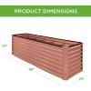 imageBest Choice Products 4x2x2ft Outdoor Metal Raised Garden Bed Deep Root Planter Box for Vegetables Flowers Herbs and Succulents w 119 Gallon Capacity  TaupeTerracotta