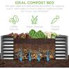 imageBest Choice Products 4x2x2ft Outdoor Metal Raised Garden Bed Deep Root Planter Box for Vegetables Flowers Herbs and Succulents w 119 Gallon Capacity  TaupeGray