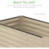 imageBest Choice Products 4x2x2ft Outdoor Metal Raised Garden Bed Deep Root Planter Box for Vegetables Flowers Herbs and Succulents w 119 Gallon Capacity  TaupeBeige