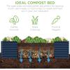 imageBest Choice Products 4x2x2ft Outdoor Metal Raised Garden Bed Deep Root Planter Box for Vegetables Flowers Herbs and Succulents w 119 Gallon Capacity  TaupeNavy