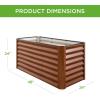 imageBest Choice Products 4x2x2ft Outdoor Metal Raised Garden Bed Deep Root Planter Box for Vegetables Flowers Herbs and Succulents w 119 Gallon Capacity  TaupeWood Grain