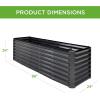 imageBest Choice Products 4x2x2ft Outdoor Metal Raised Garden Bed Deep Root Planter Box for Vegetables Flowers Herbs and Succulents w 119 Gallon Capacity  TaupeGray