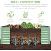 imageBest Choice Products 4x2x2ft Outdoor Metal Raised Garden Bed Deep Root Planter Box for Vegetables Flowers Herbs and Succulents w 119 Gallon Capacity  TaupeSage Green