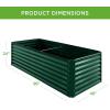 imageBest Choice Products 4x2x2ft Outdoor Metal Raised Garden Bed Deep Root Planter Box for Vegetables Flowers Herbs and Succulents w 119 Gallon Capacity  TaupeDark Green