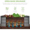 imageBest Choice Products 4x2x2ft Outdoor Metal Raised Garden Bed Deep Root Planter Box for Vegetables Flowers Herbs and Succulents w 119 Gallon Capacity  TaupeGray