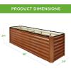 imageBest Choice Products 4x2x2ft Outdoor Metal Raised Garden Bed Deep Root Planter Box for Vegetables Flowers Herbs and Succulents w 119 Gallon Capacity  TaupeWood Grain