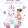 imageBest Choice Products 52in Kids Extra Large Plush Unicorn LifeSize Stuffed Animal Toy wRainbow Details  Soft White FurWhite