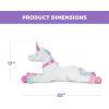 imageBest Choice Products 52in Kids Extra Large Plush Unicorn LifeSize Stuffed Animal Toy wRainbow Details  Soft White FurWhite