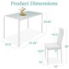 imageBest Choice Products 5Piece Glass Dining Set Modern Kitchen Table Furniture for Dining Room Dinette Compact SpaceSaving wGlass Tabletop 4 Upholstered PU Chairs Metal Steel Frame  BlackWhite