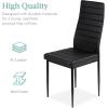 imageBest Choice Products 5Piece Glass Dining Set Modern Kitchen Table Furniture for Dining Room Dinette Compact SpaceSaving wGlass Tabletop 4 Upholstered PU Chairs Metal Steel Frame  BlackBlack