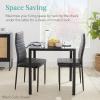 imageBest Choice Products 5Piece Glass Dining Set Modern Kitchen Table Furniture for Dining Room Dinette Compact SpaceSaving wGlass Tabletop 4 Upholstered PU Chairs Metal Steel Frame  BlackWhite
