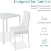 imageBest Choice Products 5Piece Glass Dining Set Modern Kitchen Table Furniture for Dining Room Dinette Compact SpaceSaving wGlass Tabletop 4 Upholstered PU Chairs Metal Steel Frame  BlackWhite