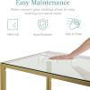 imageBest Choice Products 5Piece Glass Dining Set Modern Kitchen Table Furniture for Dining Room Dinette Compact SpaceSaving wGlass Tabletop 4 Upholstered PU Chairs Metal Steel Frame  BlackIvoryGold