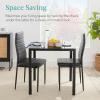 imageBest Choice Products 5Piece Glass Dining Set Modern Kitchen Table Furniture for Dining Room Dinette Compact SpaceSaving wGlass Tabletop 4 Upholstered PU Chairs Metal Steel Frame  BlackBlack