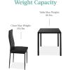 imageBest Choice Products 5Piece Glass Dining Set Modern Kitchen Table Furniture for Dining Room Dinette Compact SpaceSaving wGlass Tabletop 4 Upholstered PU Chairs Metal Steel Frame  BlackBlack