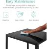 imageBest Choice Products 5Piece Glass Dining Set Modern Kitchen Table Furniture for Dining Room Dinette Compact SpaceSaving wGlass Tabletop 4 Upholstered PU Chairs Metal Steel Frame  BlackBlack