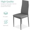 imageBest Choice Products 5Piece Glass Dining Set Modern Kitchen Table Furniture for Dining Room Dinette Compact SpaceSaving wGlass Tabletop 4 Upholstered PU Chairs Metal Steel Frame  BlackGrey