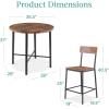 imageBest Choice Products 5Piece Modern Round Counter Height Dining Set for Home Kitchen Dining Room w 4 Chairs 15in Thick Table  BrownBrown
