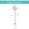 imageBest Choice Products 6Hook Bird Feeding Station Steel MultiFeeder Kit Stand for Attracting Wild Birds w 4 Bird Feeders Mesh Tray Bird Bath 5Prong Base  Bronze