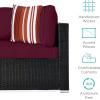 imageBest Choice Products 7Piece Modular Outdoor Sectional Wicker Patio Conversation Set w 2 Pillows Coffee Table Cover Included  GrayCreamBlackDeep Burgundy