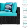 imageBest Choice Products 7Piece Modular Outdoor Sectional Wicker Patio Conversation Set w 2 Pillows Coffee Table Cover Included  GrayCreamBlackTeal