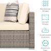 imageBest Choice Products 7Piece Modular Outdoor Sectional Wicker Patio Conversation Set w 2 Pillows Coffee Table Cover Included  GrayCreamGrayCream