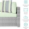 imageBest Choice Products 7Piece Modular Outdoor Sectional Wicker Patio Conversation Set w 2 Pillows Coffee Table Cover Included  GrayCreamGrayLight Mint
