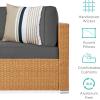 imageBest Choice Products 7Piece Modular Outdoor Sectional Wicker Patio Conversation Set w 2 Pillows Coffee Table Cover Included  GrayCreamNaturalGray