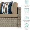 imageBest Choice Products 7Piece Modular Outdoor Sectional Wicker Patio Conversation Set w 2 Pillows Coffee Table Cover Included  GrayCreamTaupeDesert