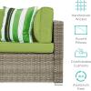 imageBest Choice Products 7Piece Modular Outdoor Sectional Wicker Patio Conversation Set w 2 Pillows Coffee Table Cover Included  GrayCreamTaupePistachio