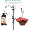 imageBest Choice Products 91in 4Hook Feeding Station Steel MultiFeeder Kit Stand for Attracting Wild Birds w 2 Bird Feeders Mesh Tray Bird Bath 4Prong Base  BronzeBlack
