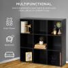 imageBest Choice Products 9Cube Bookshelf 3Tier Wood Storage Bookcase WLegs 11in Shelf Opening Cube Organizer Living Room Office Nursery  BlackBlack